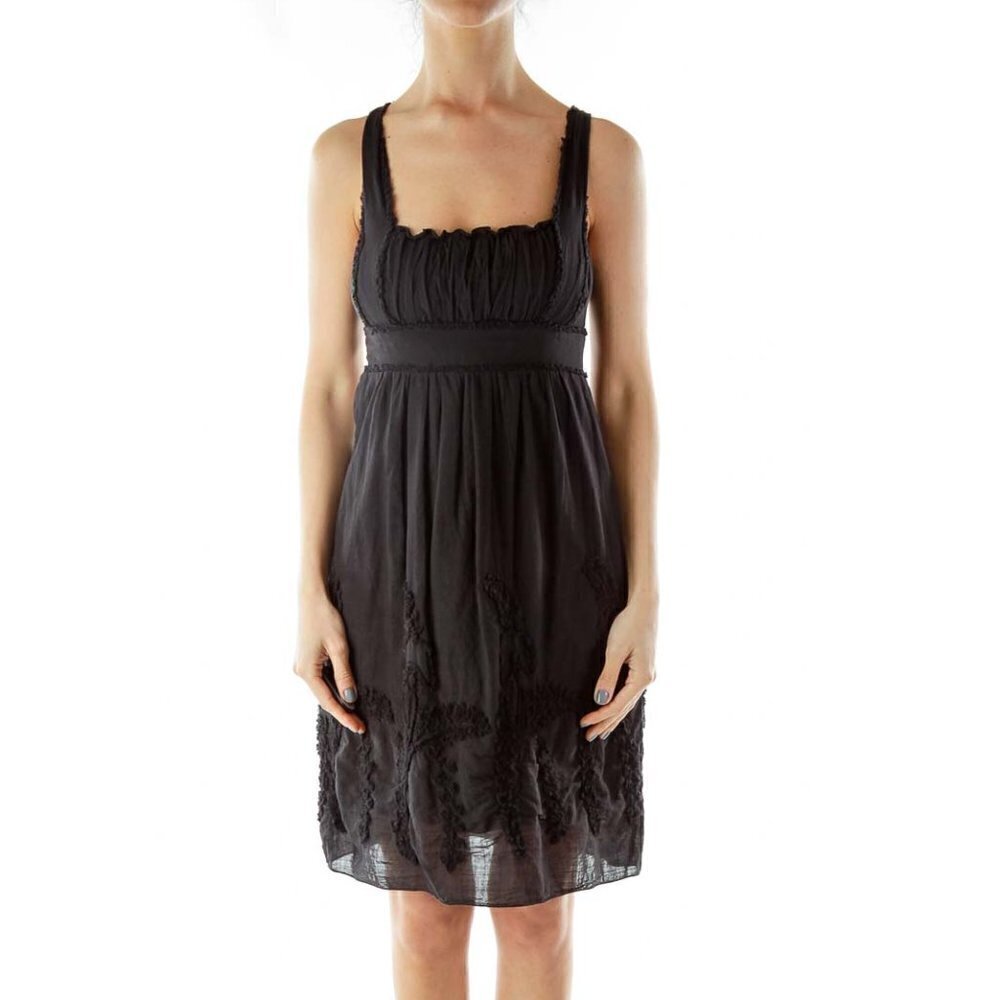 Max Studio Black Scrunched Dress